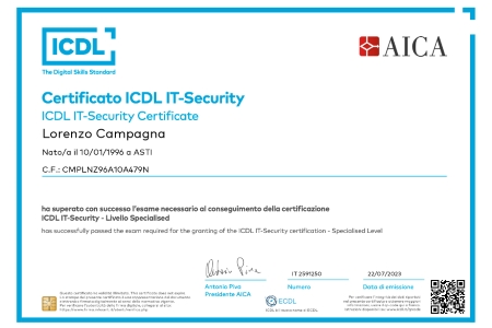 Immagine Certificazione ICDL IT Security